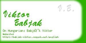 viktor babjak business card